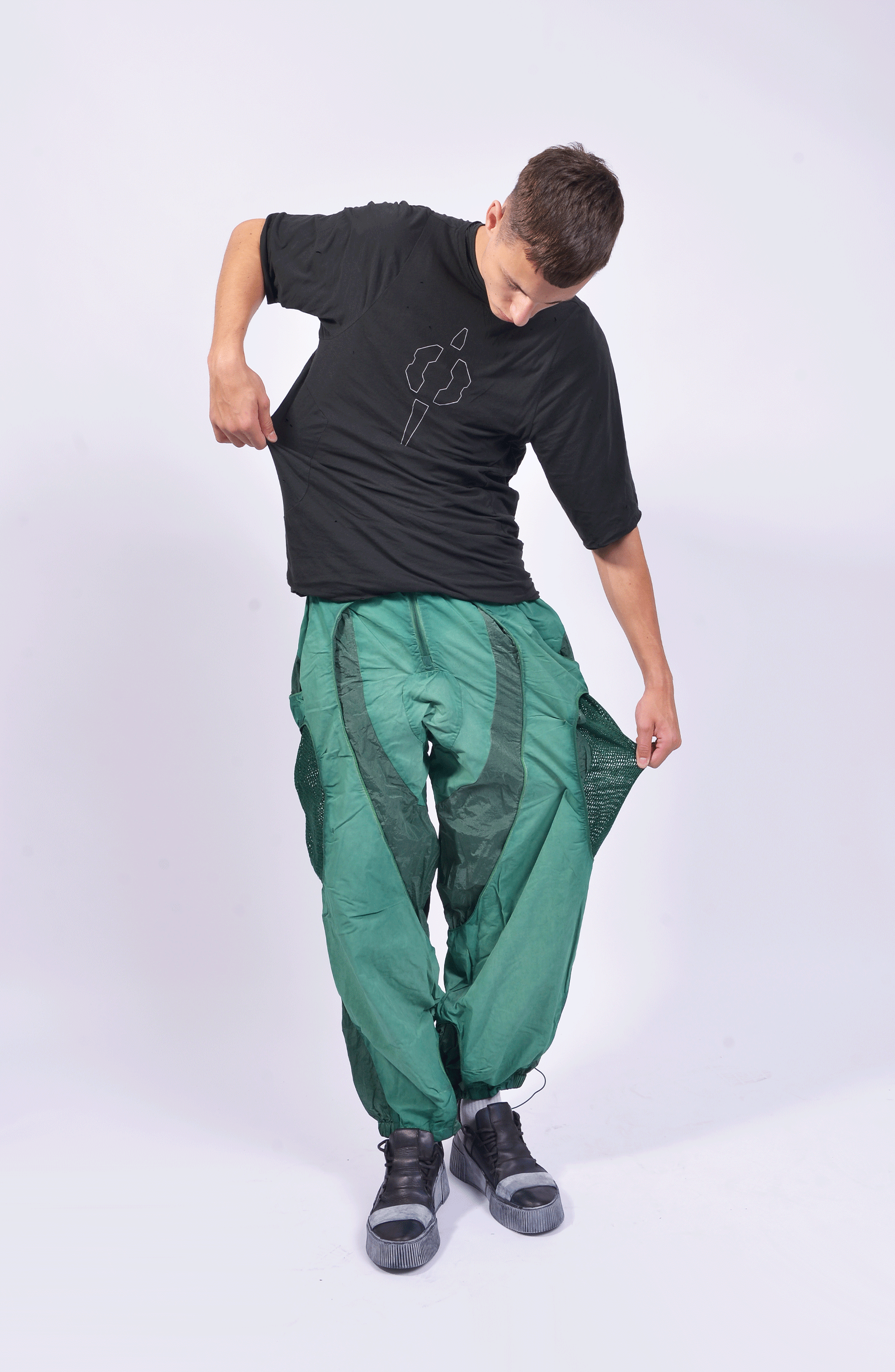 Hamcus - Courier Mesh-Panel Cargo Pants
