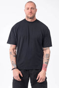 C.P. Company, Mens T-Shirt, Black, Organic Cotton, One Color, Crew Neck, Round Neck, 100% Cotton, Ribbed Neckline and Sleeve Ends, Chester Perry, Massimo Osti, Made in Italy, Front Portrait. 