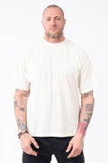 C.P. Company, Mens T-Shirt, White, Frozen Dew 114, Organic Cotton, One Color, Crew Neck, Round Neck, 100% Cotton, Ribbed Neckline and Sleeve Ends, Chester Perry, Massimo Osti, Made in Italy, Front Portrait. 