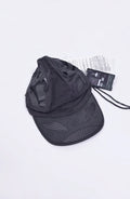 Hamcus, Mens Cap, Black, Grey, Mesh, Breathability Holes, Laser Cut, Fidlock Adjustment Buckle, Ventilated, Breathable, Top-Down View. 