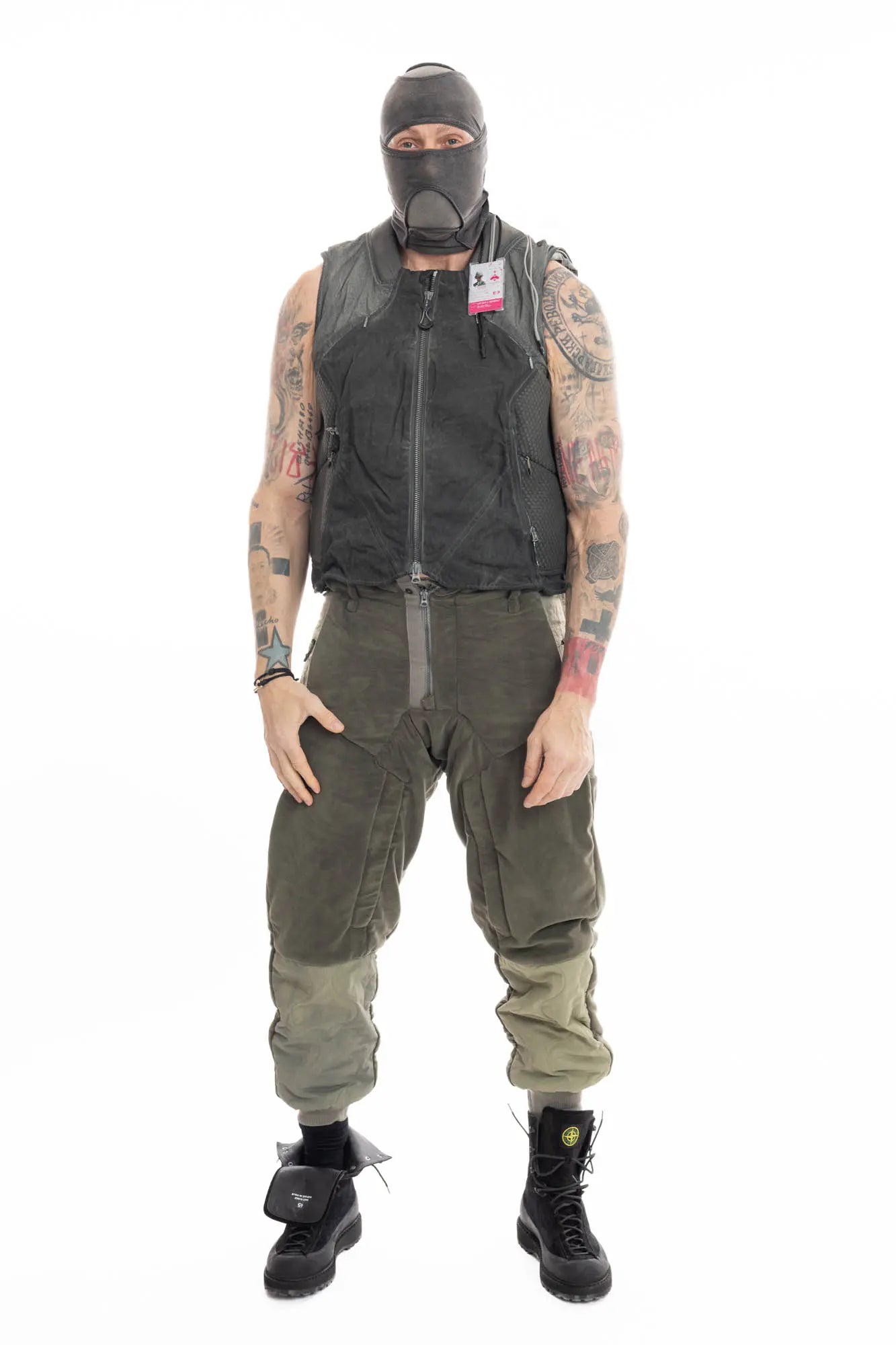 Hamcus, Mens Pants, Agate Grey, Olive Green, Dark Green, Light Green, Polyester Fleece, Brushed, Side Pockets, Zip Ventilation, Ribbed Cuffs, Elasticated Waistband, Zip Fly, Back Pockets, Wide Fit, Tapered Legs, Full Body Front View. 