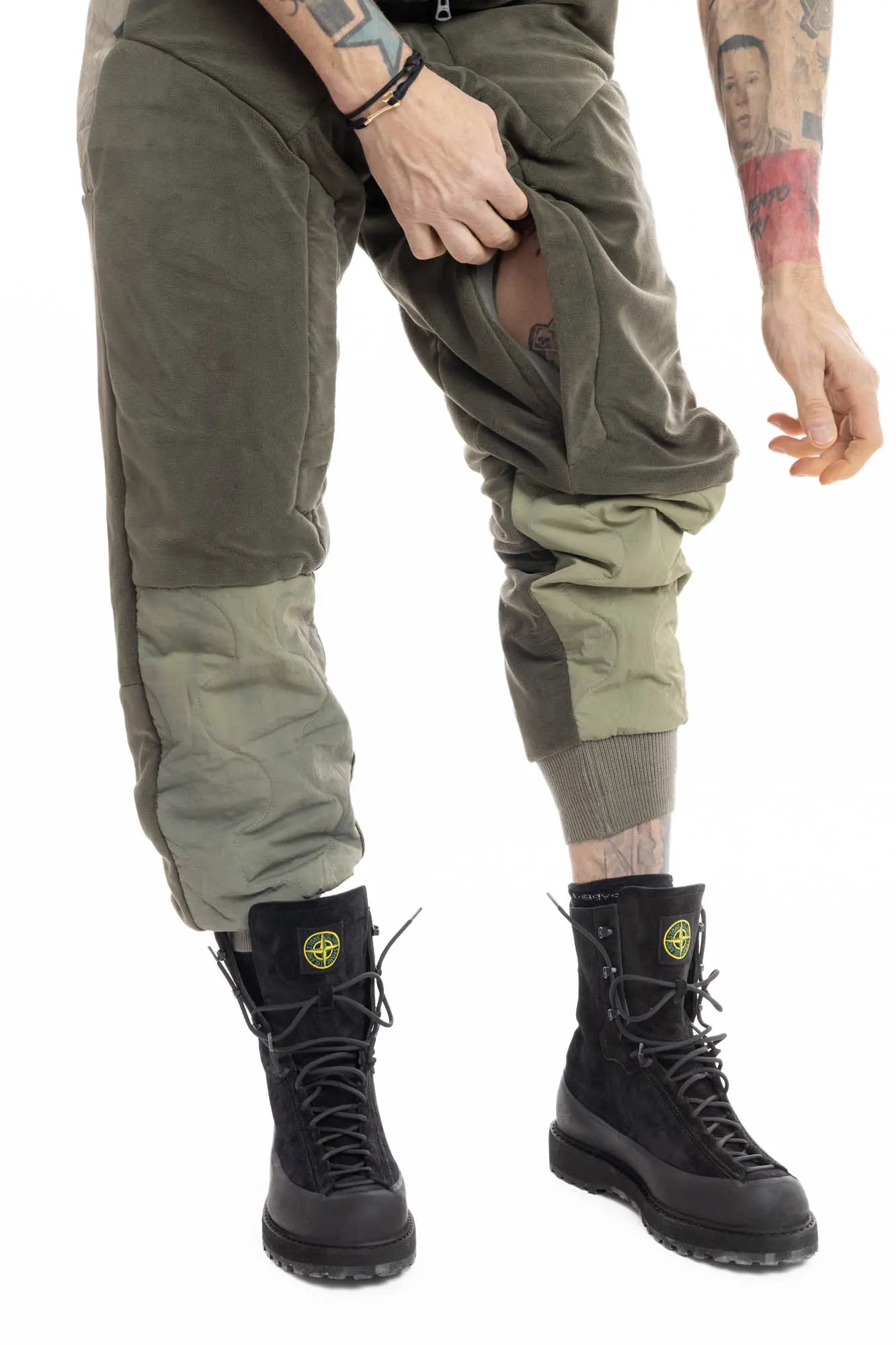 Hamcus, Mens Pants, Agate Grey, Olive Green, Dark Green, Light Green, Polyester Fleece, Brushed, Side Pockets, Zip Ventilation, Ribbed Cuffs, Elasticated Waistband, Zip Fly, Back Pockets, Wide Fit, Tapered Legs, Front Ventilation Zip Showcase. 
