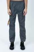 K-Way, Mens Pants, Grey, Packable, Elasticated Waistband, Side Pockets, Back Pockets, Waterproof, Windproof, Breathable, Front Portrait. 