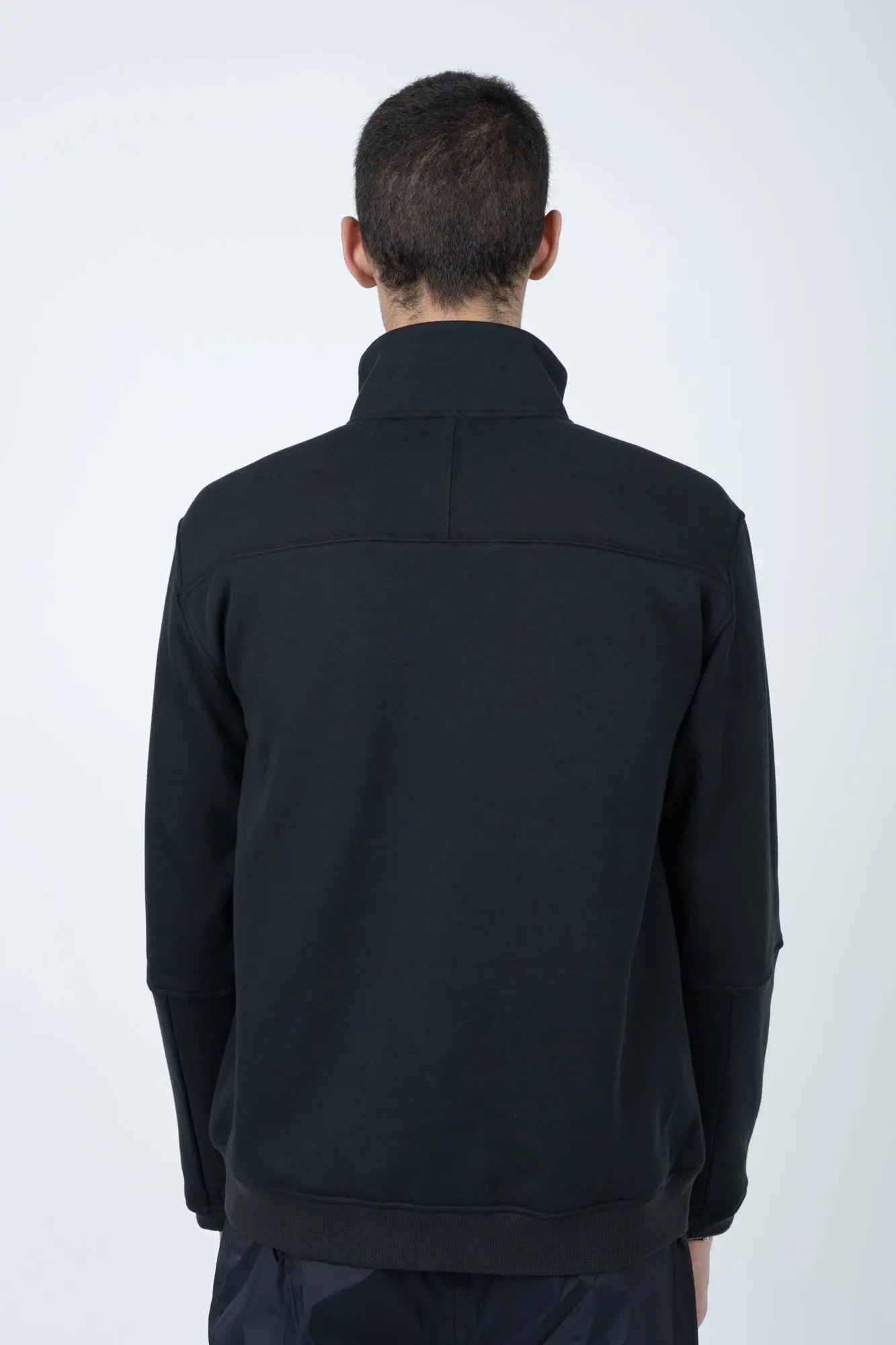 K-Way, Mens Jacket, Black, Cotton, Polyester, Fleece, Brushed, Full-Zip, Elasticated Hem and Cuffs, Chest Logo, Signature Zippers, Side Pockets, Back Portrait. 