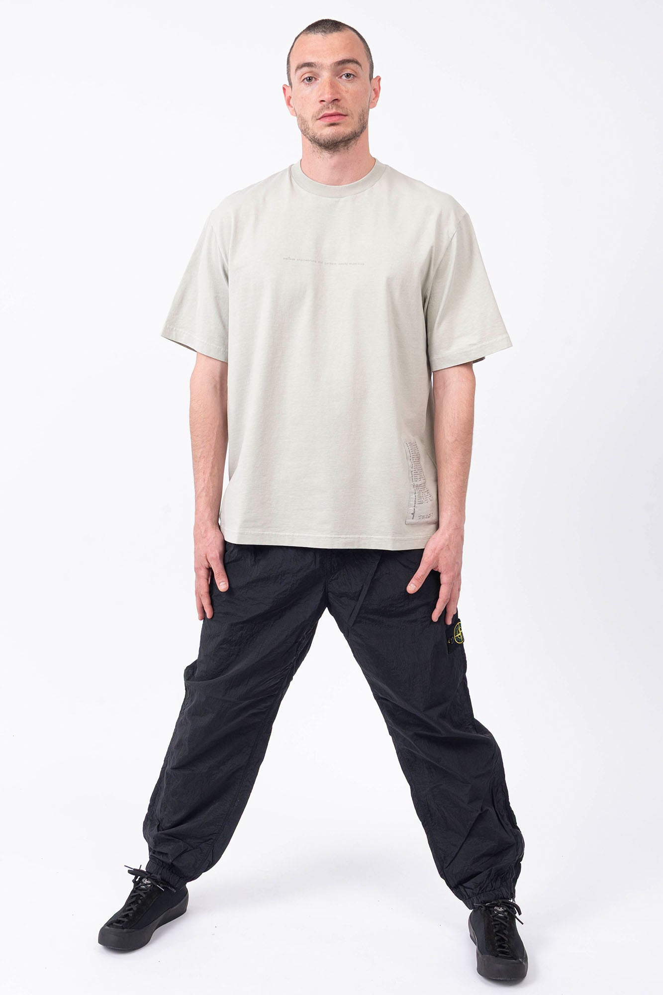 Stone Island - T-Shirt With "Garment Dyed Graphics" Print