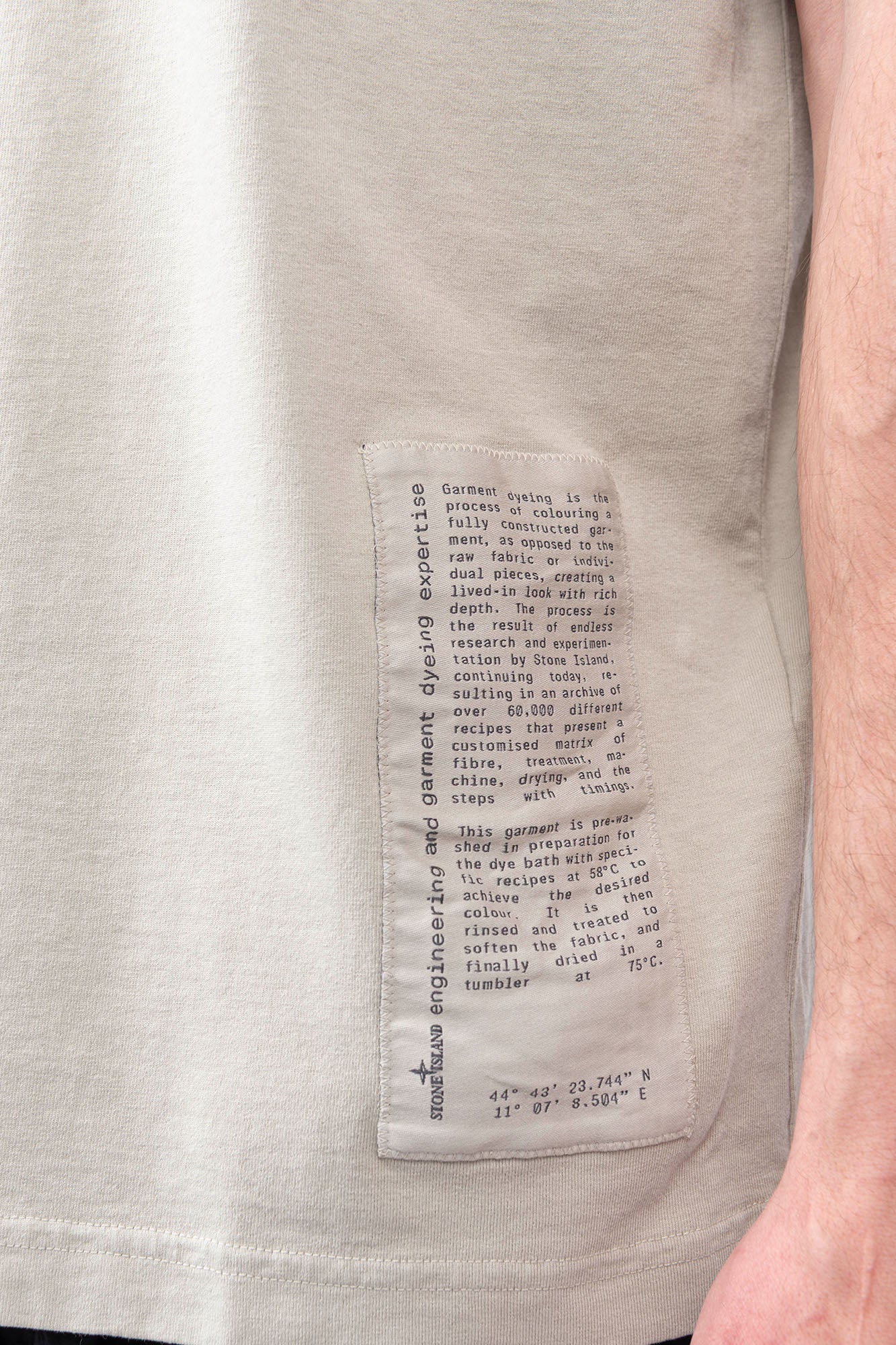 Stone Island - T-Shirt With "Garment Dyed Graphics" Print