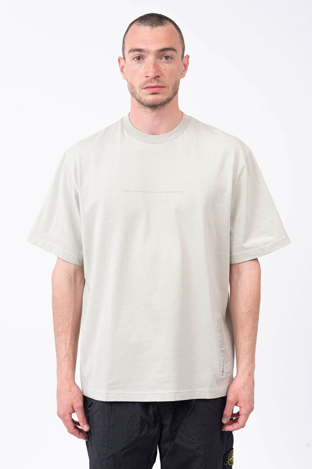 Stone Island - T-Shirt With "Garment Dyed Graphics" Print