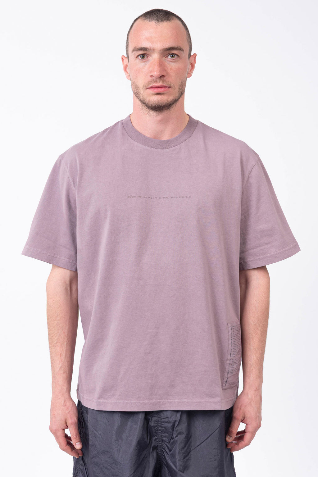Stone Island - T-Shirt With "Garment Dyed Graphics" Print