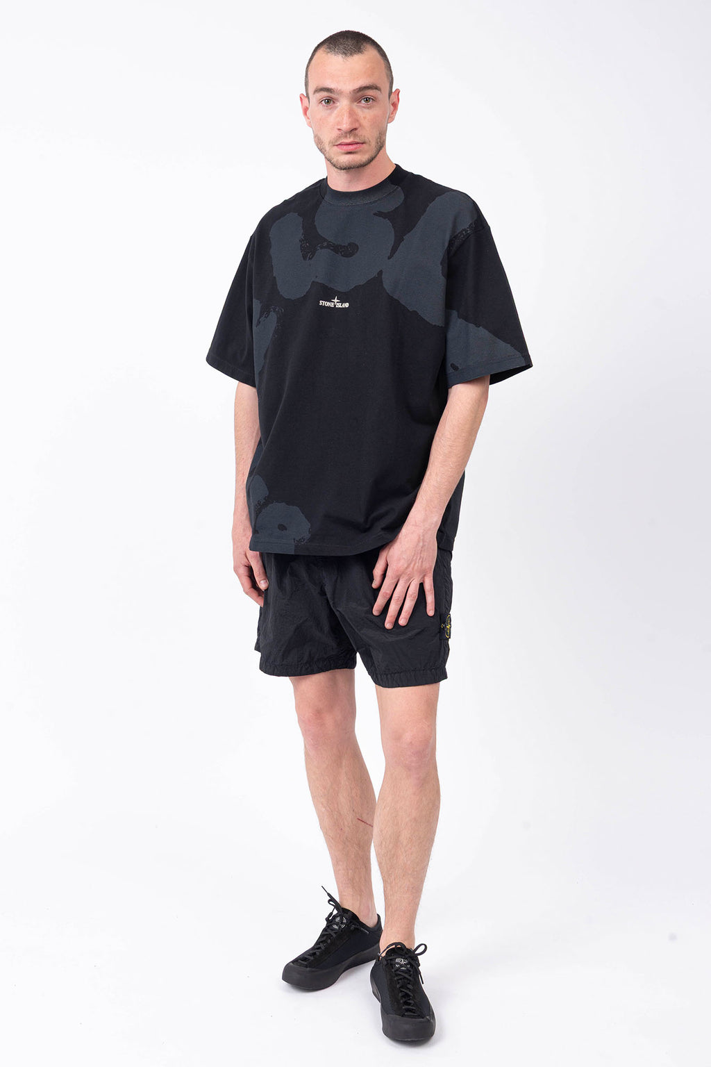 Stone Island - T-Shirt With "Whirlwind Type" Print