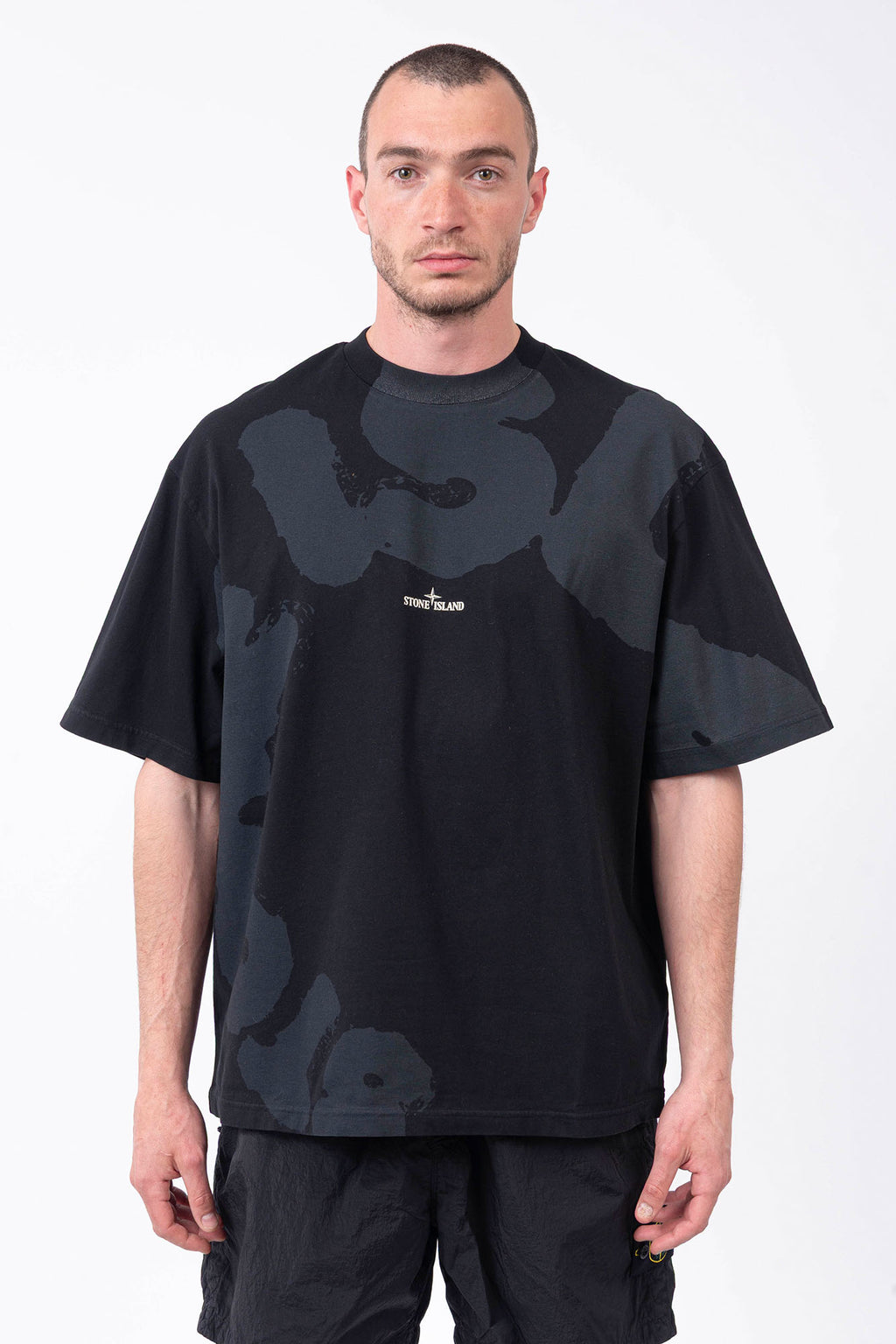 Stone Island - T-Shirt With "Whirlwind Type" Print