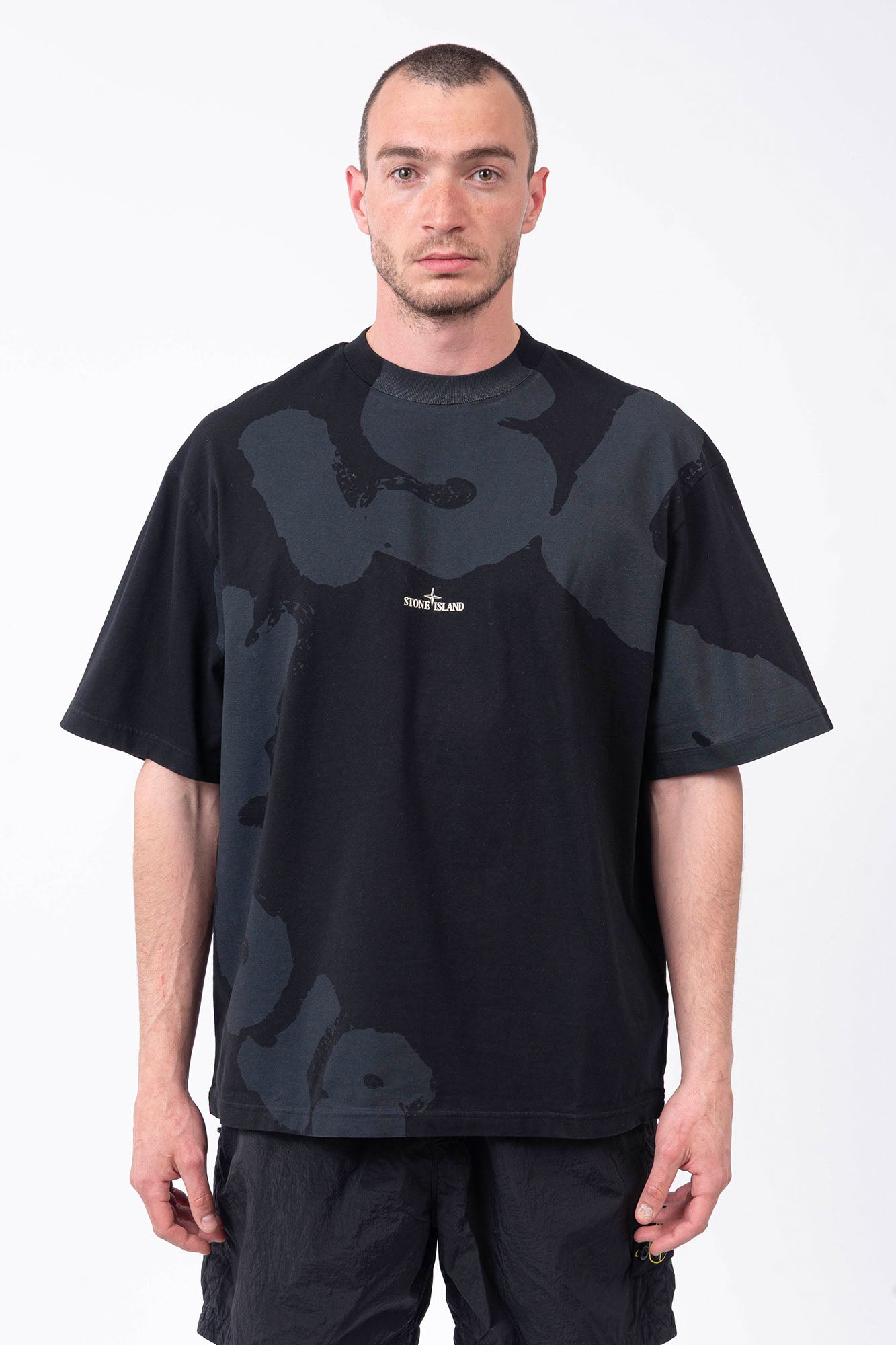 Stone Island - T-Shirt With "Whirlwind Type" Print