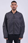 Nilmance, Mens Bomber Jacket, Grey, Black, Reversible, Water-Repellent, Centre Zip Closure, Full-Zip, Lining Zip, Vest Lining, Long Sleeves, Adjustable Cuffs, Velcro, YKK Zippers, Side Pockets, Round Neck, Snap Fastening,  Front Portrait. 