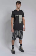 Rick Owens,Mens Shorts,Regular Fit,Low Crotch Pants,Elasticated Waistband With Drawstrings,Buttons Closure,Two Side Pockets With Zip Closure,Two At The Back With Snap Fasteners Closure,DRKSHDW Lace Detail, Front View.