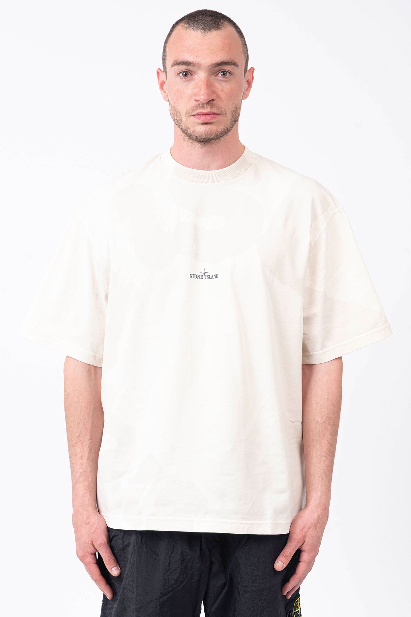 Stone Island - T-Shirt With "Whirlwind Type" Print