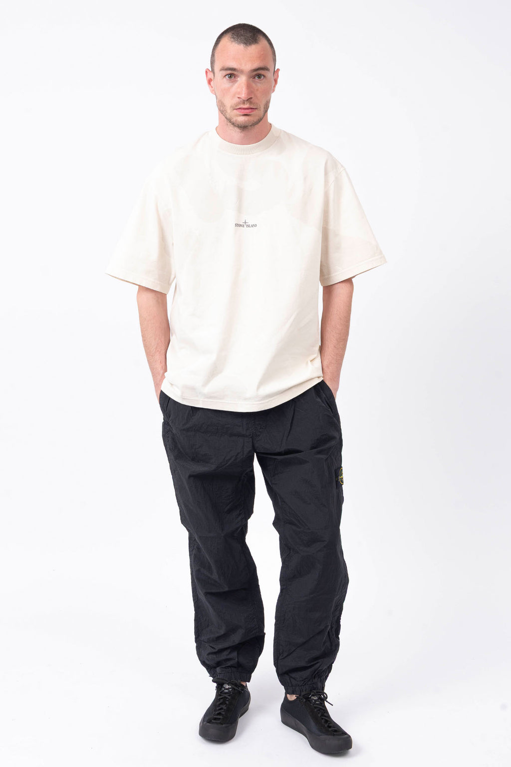 Stone Island - T-Shirt With "Whirlwind Type" Print