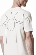 Thom Krom, Mens T-Shirt, White, Cotton Elastane/Spandex, Short Sleeves, 100% Cotton, Reflective Print, Back Print, 3/4 Back View. 