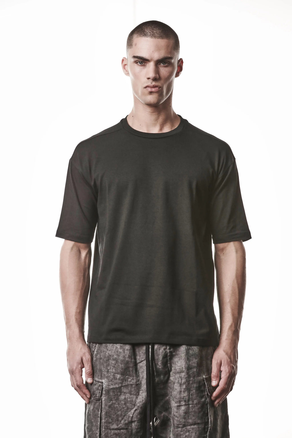Thom Krom T-Shirt,Mens T-Shirt,Round Crewneck,Relaxed Fit,Soft Cotton Modal Jersey,Upper Body Photo Body Photo