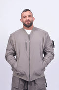 Thom Krom, Mens Jacket, Rock, Full-Zip, Zip Pockets, Front Pocket, Sleeve Pocket, Long Sleeves, Ribbed Neck, Ribbed Hems, Anti-Nickel Zippers, YKK Zippers, Front Portrait. 
