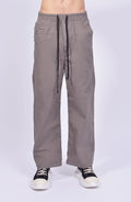 Thom Krom, Mens Pants, Rock, Wide Fit, Oversized Trousers, Elasticated Waistband, Drawstring, Side Pockets, Straight Legs, Back Pockets, Front Portrait. 