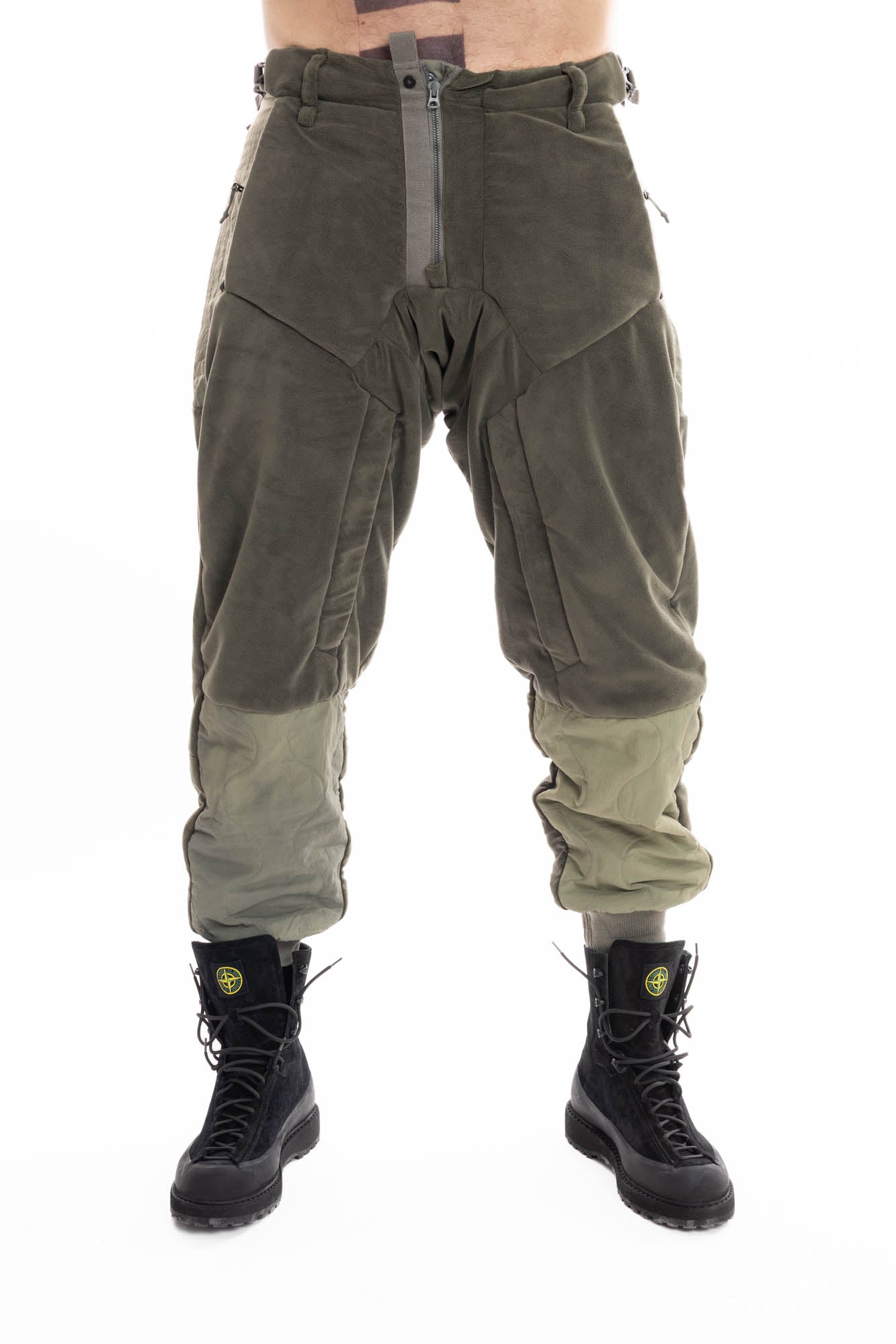 Hamcus - Brushed Fleece & Gourd Cotton Quilted Marching Trousers