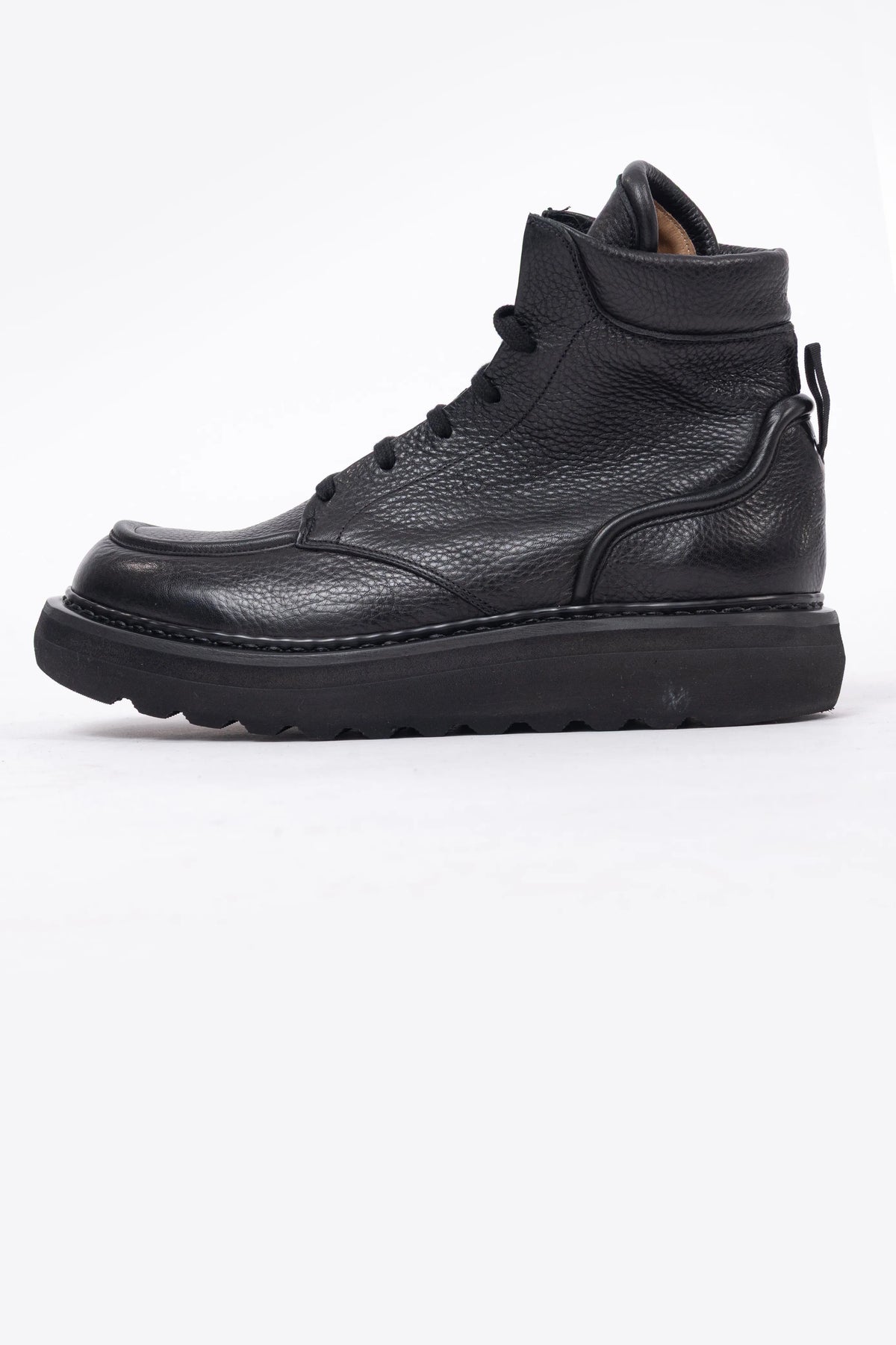 Premiata - Black Nodik Leather Lace-up Ankle Boots