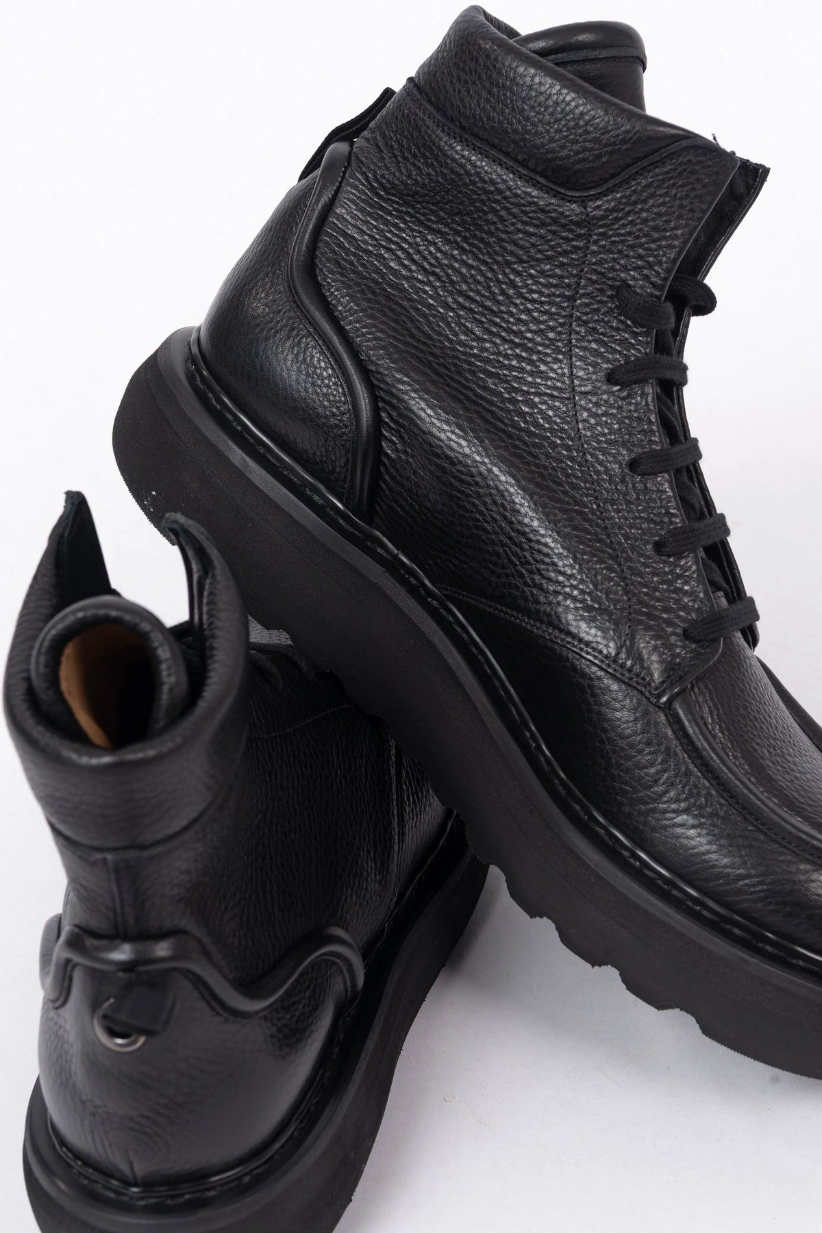 Premiata - Black Nodik Leather Lace-up Ankle Boots