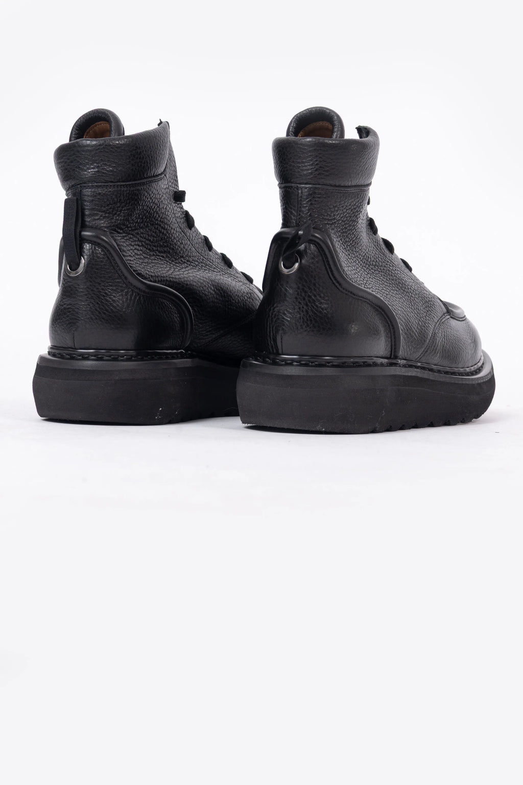 Premiata - Black Nodik Leather Lace-up Ankle Boots