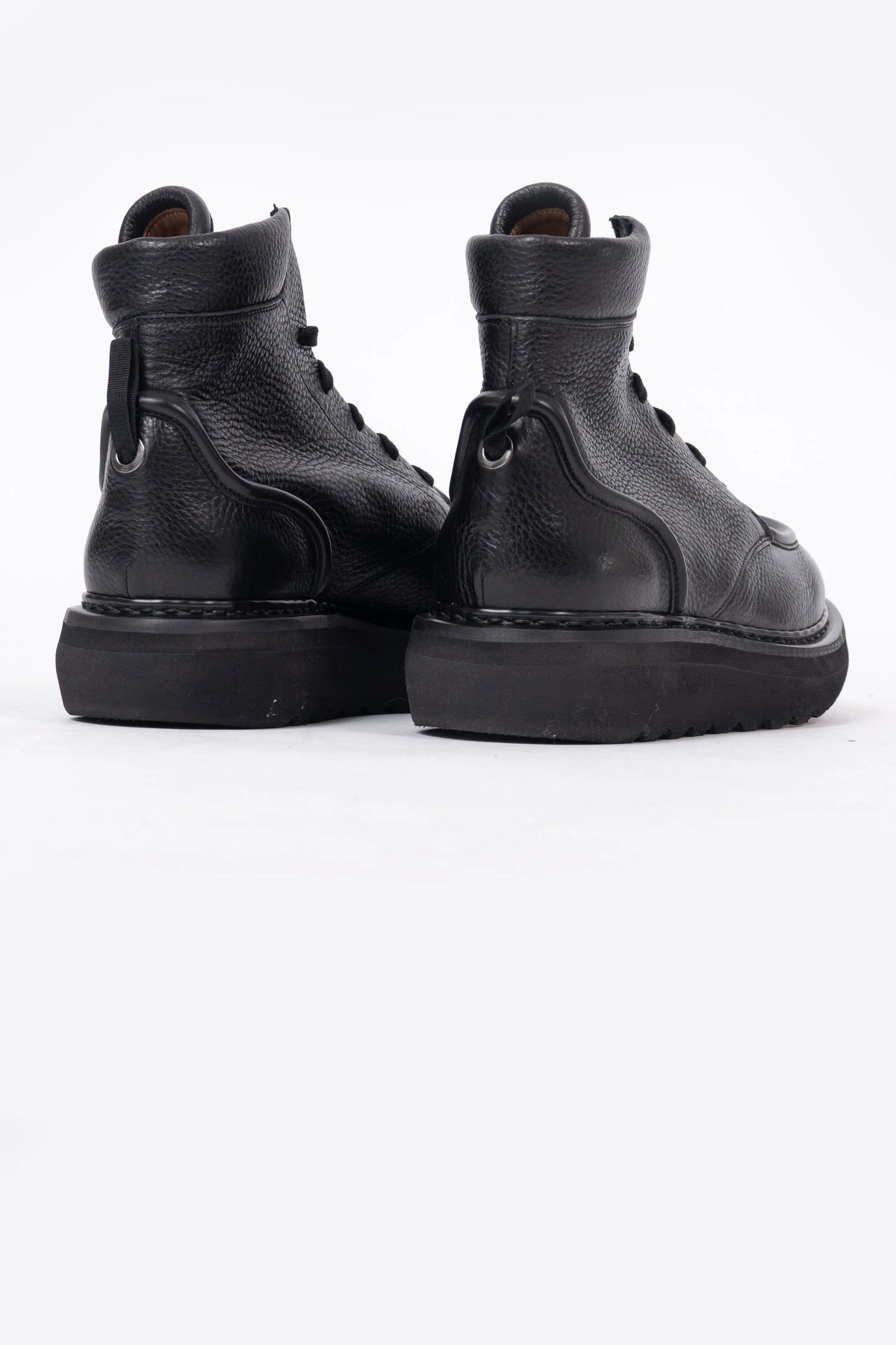 Premiata - Black Nodik Leather Lace-up Ankle Boots
