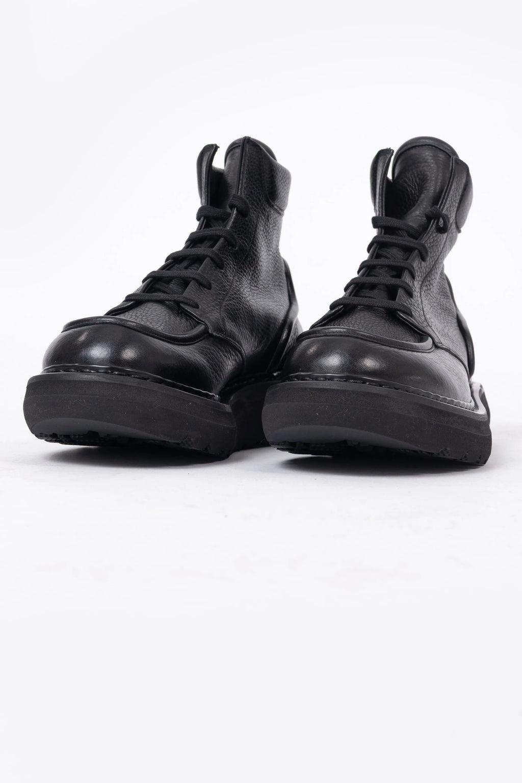 Premiata - Black Nodik Leather Lace-up Ankle Boots