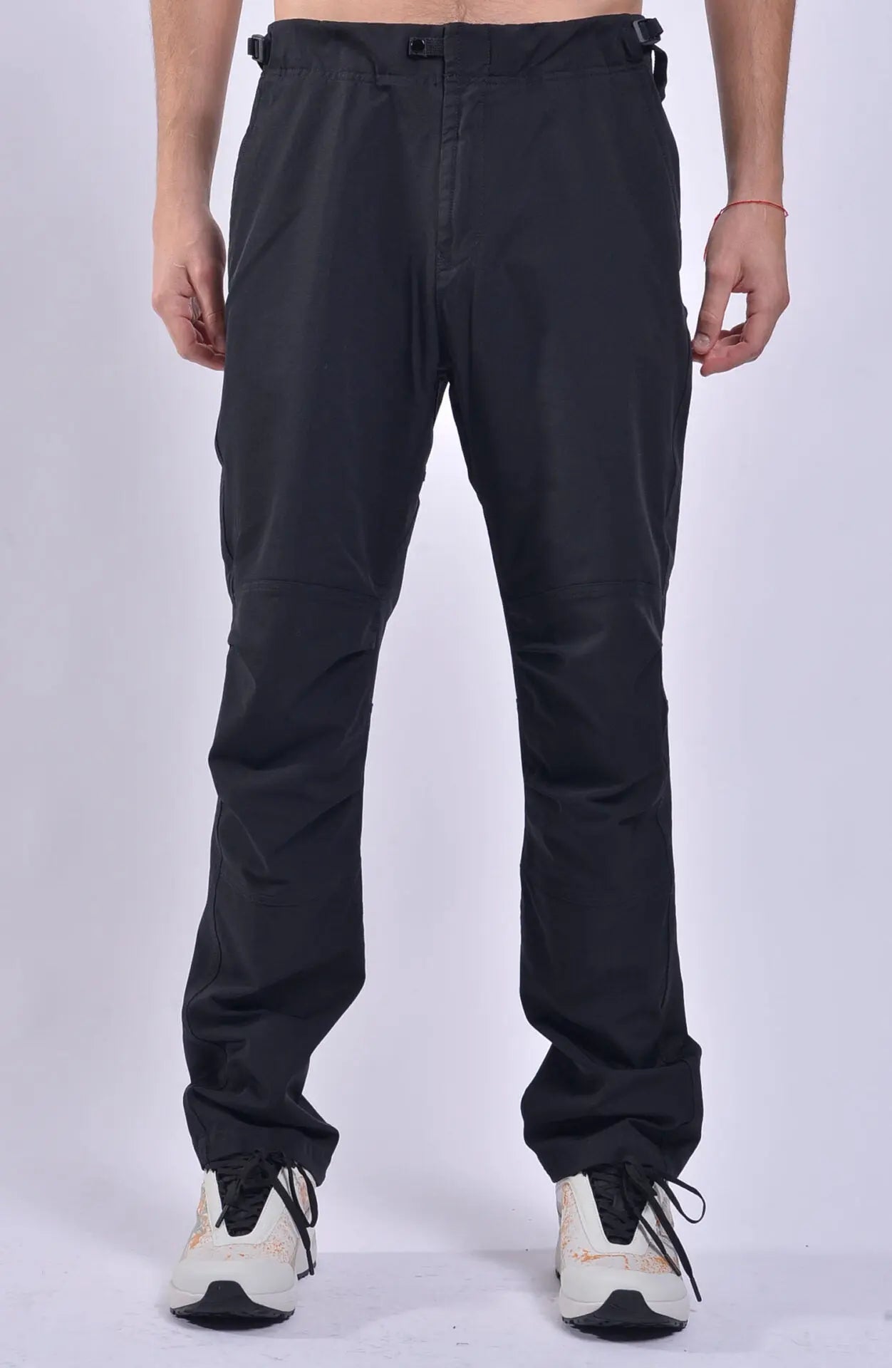 Stone Island, Mens Pants, Chino Trousers, Black, V0029, Stone Island Snaps, Pockets, YKK Zippers, Straight Leg pants, Front Photo. 