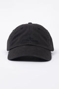 Stone Island, Mens Cap, Baseball Cap, Black V0029, Brushed Cotton Gabardine, Engraved Metal Clip Buckle, Compass Logo, Logo Embroidery, Adjustable Strap, Front View. 