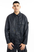 Stone Island, Mens Jacket, Black V0029, Compass Badge, Bellows Pocket, Logo-patch, Stone Island Snaps, Collar, Flap Pocket, Front Portrait. 