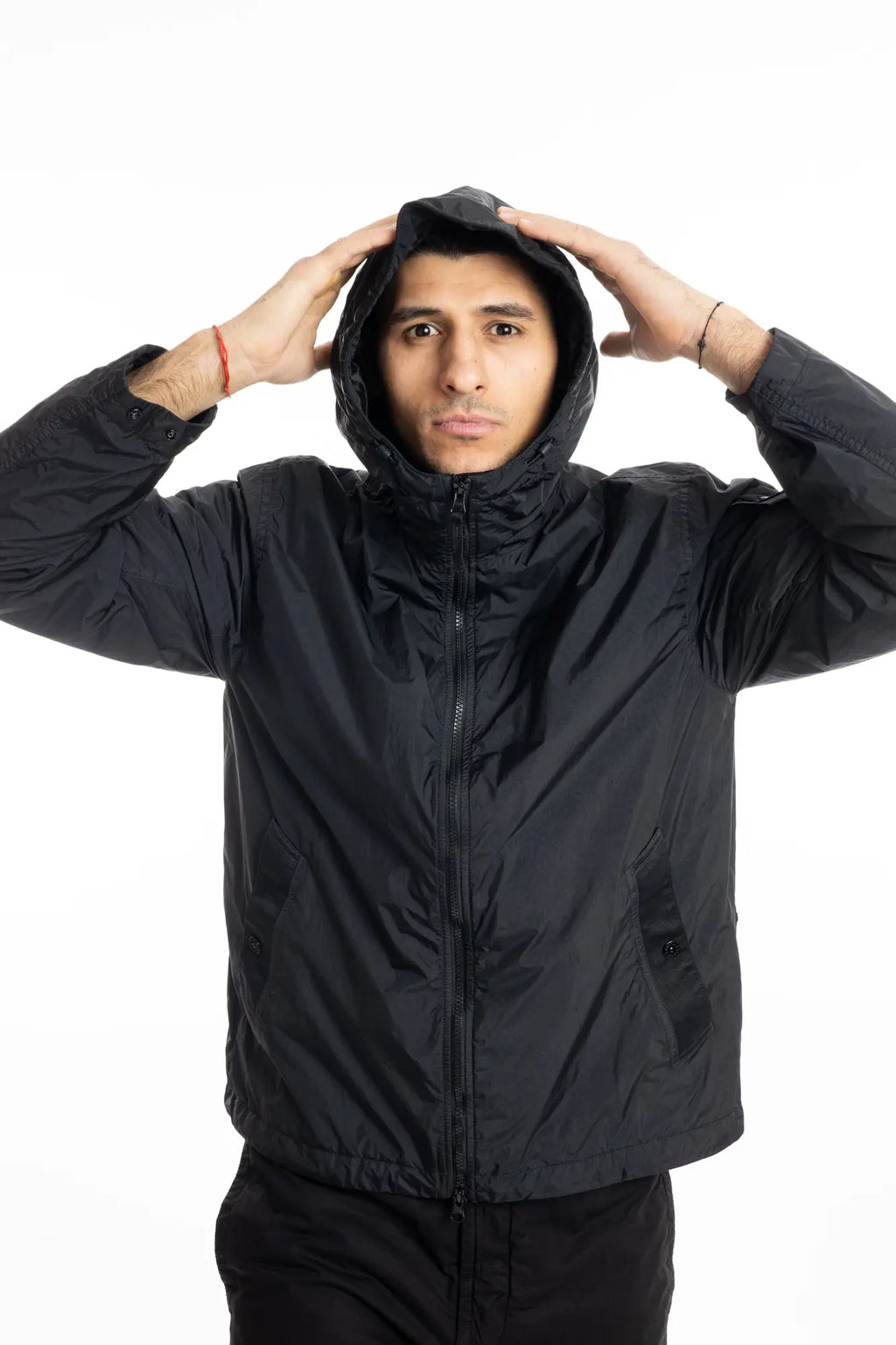 Stone Island, Mens Jacket, Black V0029, Compass Badge, Logo-patch, Full Zip, YKK Zippers, Side Pockets, Long Sleeves, Adjustable cuffs, Stone Island Buttons and snaps, Hooded Showcase. 