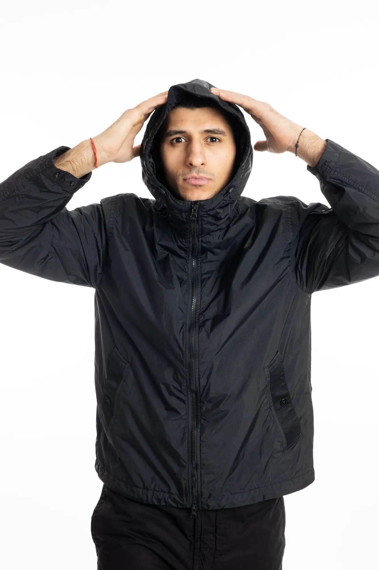 Stone Island, Mens Jacket, Black V0029, Compass Badge, Logo-patch, Full Zip, YKK Zippers, Side Pockets, Long Sleeves, Adjustable cuffs, Stone Island Buttons and snaps, Hooded Showcase. 