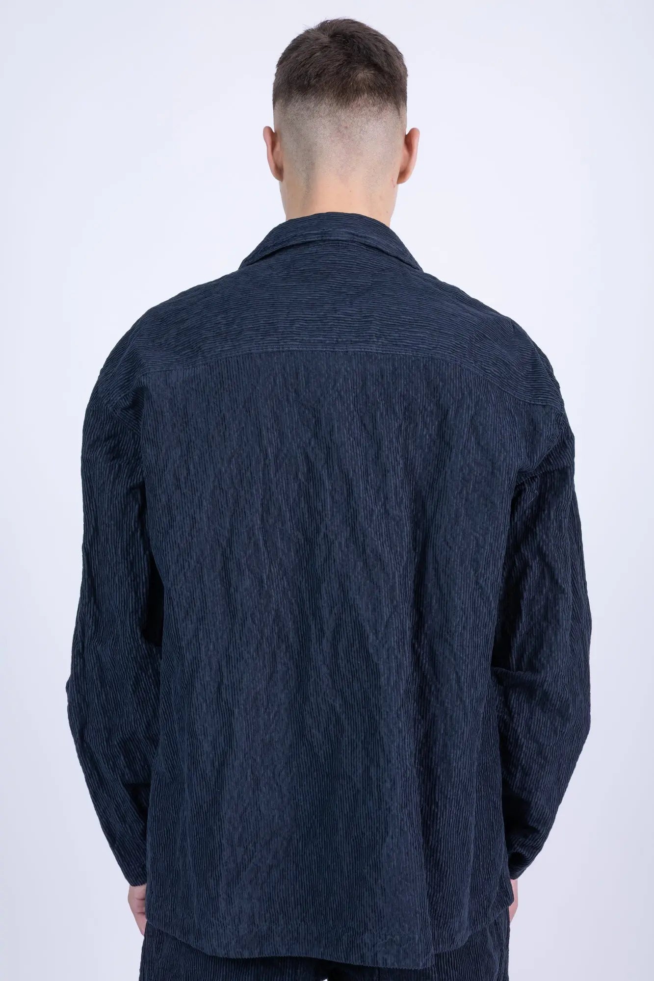 Stone Island, Mens Overshirt, Blue V0020, Chest Pockets, Adjustable Snap Cuffs, Full Zip, Hidden Zipper, YKK Zipper, Stone Island Buttons, Compass Badge, Logo-patch, Back Photo. 