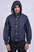 Stone Island, Mens Blouson, Royal Blue (V0027), Resin Coated, Non-toxic, Stone Island Buttons, YKK Zipper, Water repellent, Side Pockets, Front Photo. 