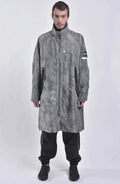 Stone Island, Shadow Project, Grey, Black, Mens Jacket, Fishtail Parka, Full Body Front Photo.
