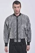 Stone Island, Shadow Project, Checkered Black and Grey, Mens Jacket, Bomber Jacket, Shadow Project Badge, Front Photo. 