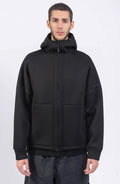 Stone Island, Mens Sweatshirt, Black V0029, Full Zip, Scuba Fleece, Vislon YKK Zipper, Hooded, Side Pockets, Stone Island Logo, Front Portrait. 