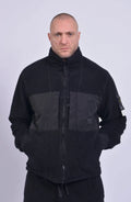 Stone Island, Mens Jacket, Black V0029, Compass Badge, YKK Zippers, Inside Pockets, Side Pockets, YKK, Front Shot.