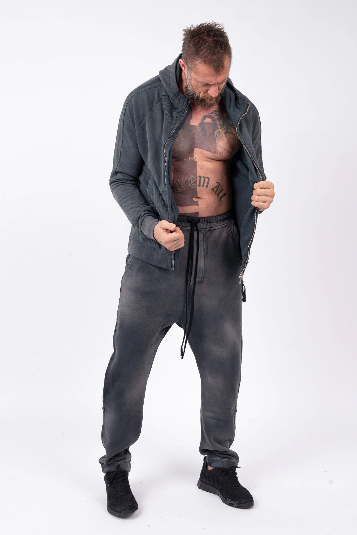 Thom Krom - Hooded Zip Jacket High Neck