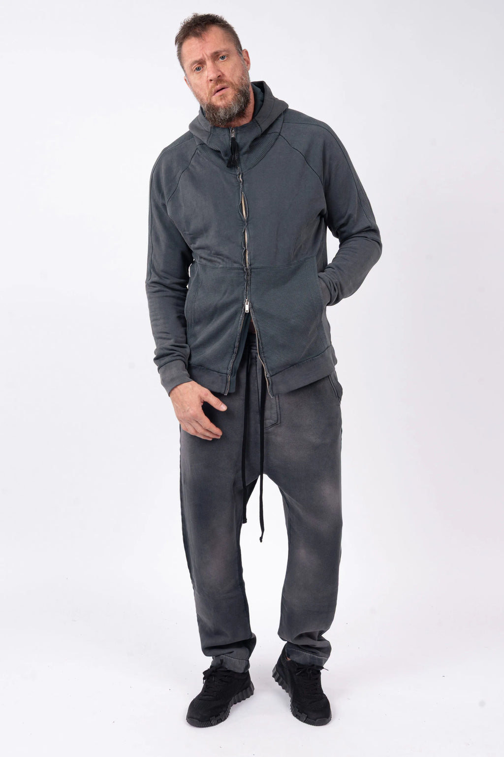 Thom Krom - Hooded Zip Jacket High Neck