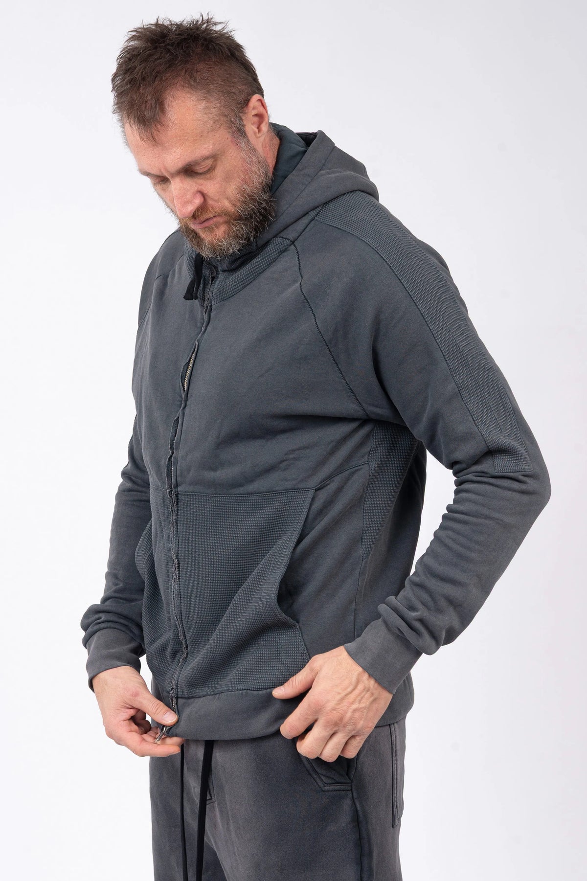 Thom Krom - Hooded Zip Jacket High Neck