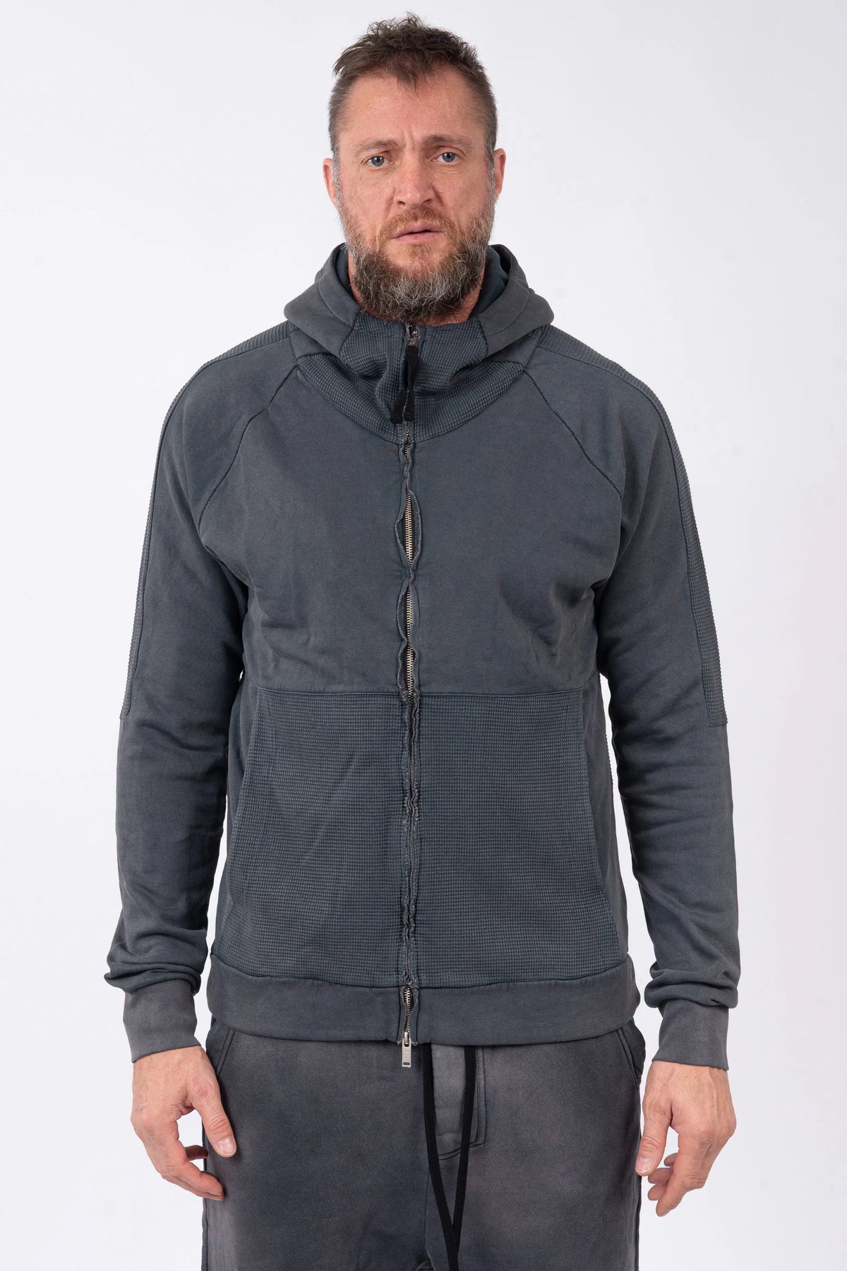 Thom Krom - Hooded Zip Jacket High Neck