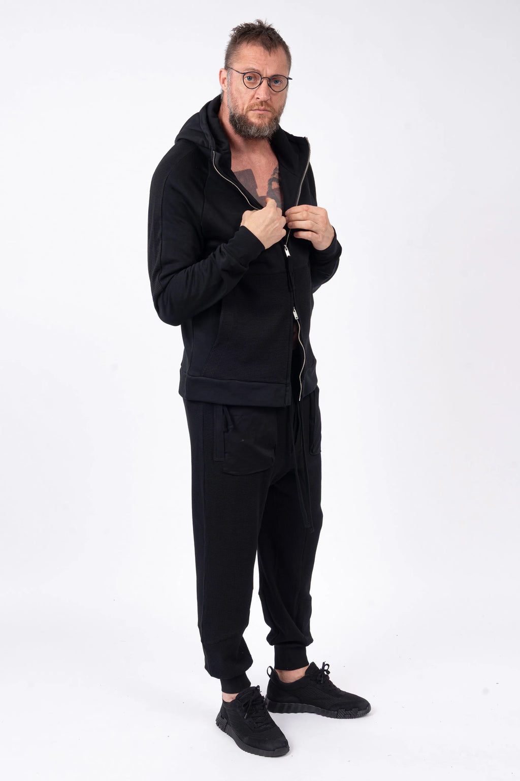 Thom Krom - Hooded Zip Jacket High Neck
