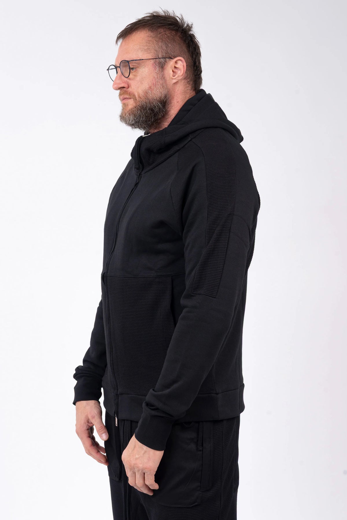 Thom Krom - Hooded Zip Jacket High Neck