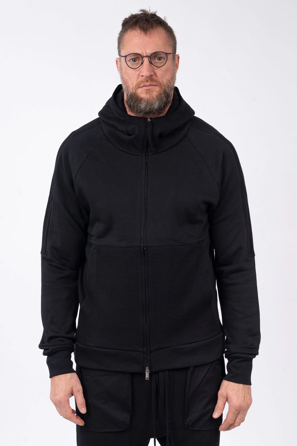 Thom Krom - Hooded Zip Jacket High Neck